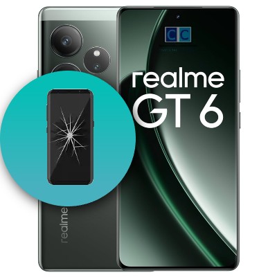 cambiar pantalla rota Realme gt6 precio