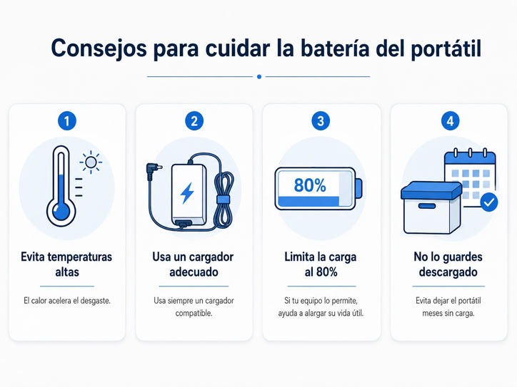 consejo cuidado bateria laptop