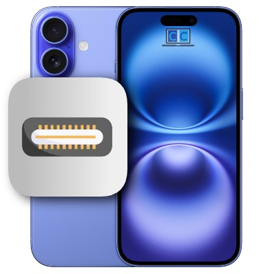reparacion del conector de carga del iphone 16